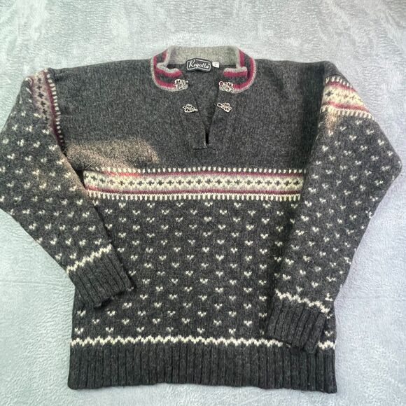 Vintage Nordic Regatta Mens Wool Sweater Large Fishermancore Cabincore Cozycore - Picture 3 of 13